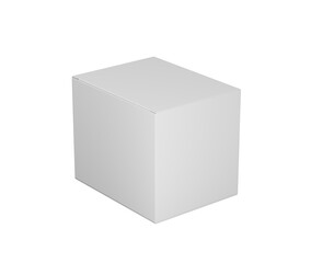 A rectangular cardboard box for packaging, branding and product mockups. 3d Illustration