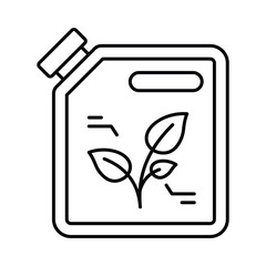 Biofuel Barrel Outline illustration style icon. EPS 10 file