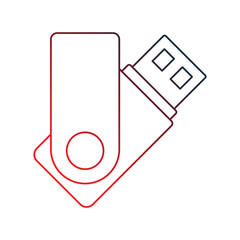 flash gradient outline icon with white background vector stock illustration