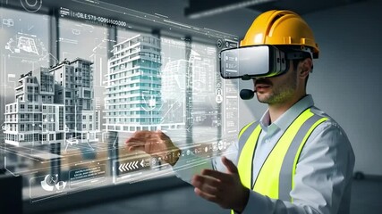 A professional using VR technology for innovative building design. - Powered by Adobe