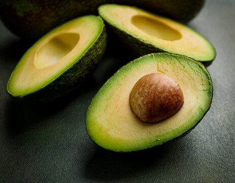sliced avocados ready to eat close up shot delicious healthy green fruit