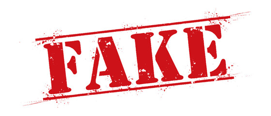 Red Fake Word Grunge Stamp sign isolated on transparent background. Distressed Fake Stamp.
Grunge Fake Alert.  Vector