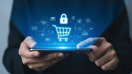 Secure online shopping is easy with a mobile device and a safe transaction process. - Powered by Adobe