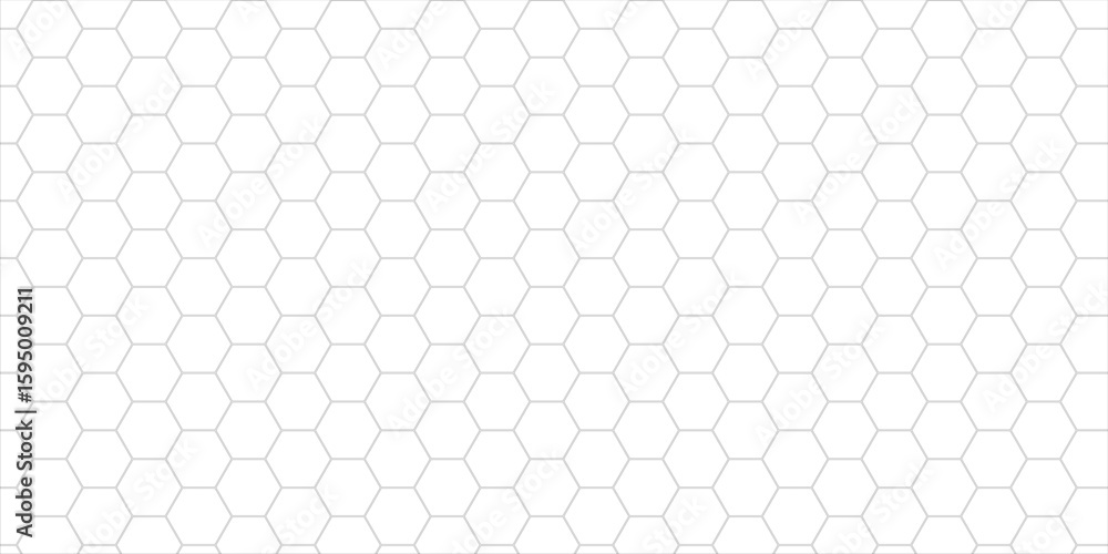 Poster seamless hexagonal pattern on a white background with minimalist style