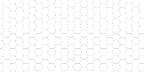 Seamless Hexagonal Pattern on a White Background with Minimalist Style