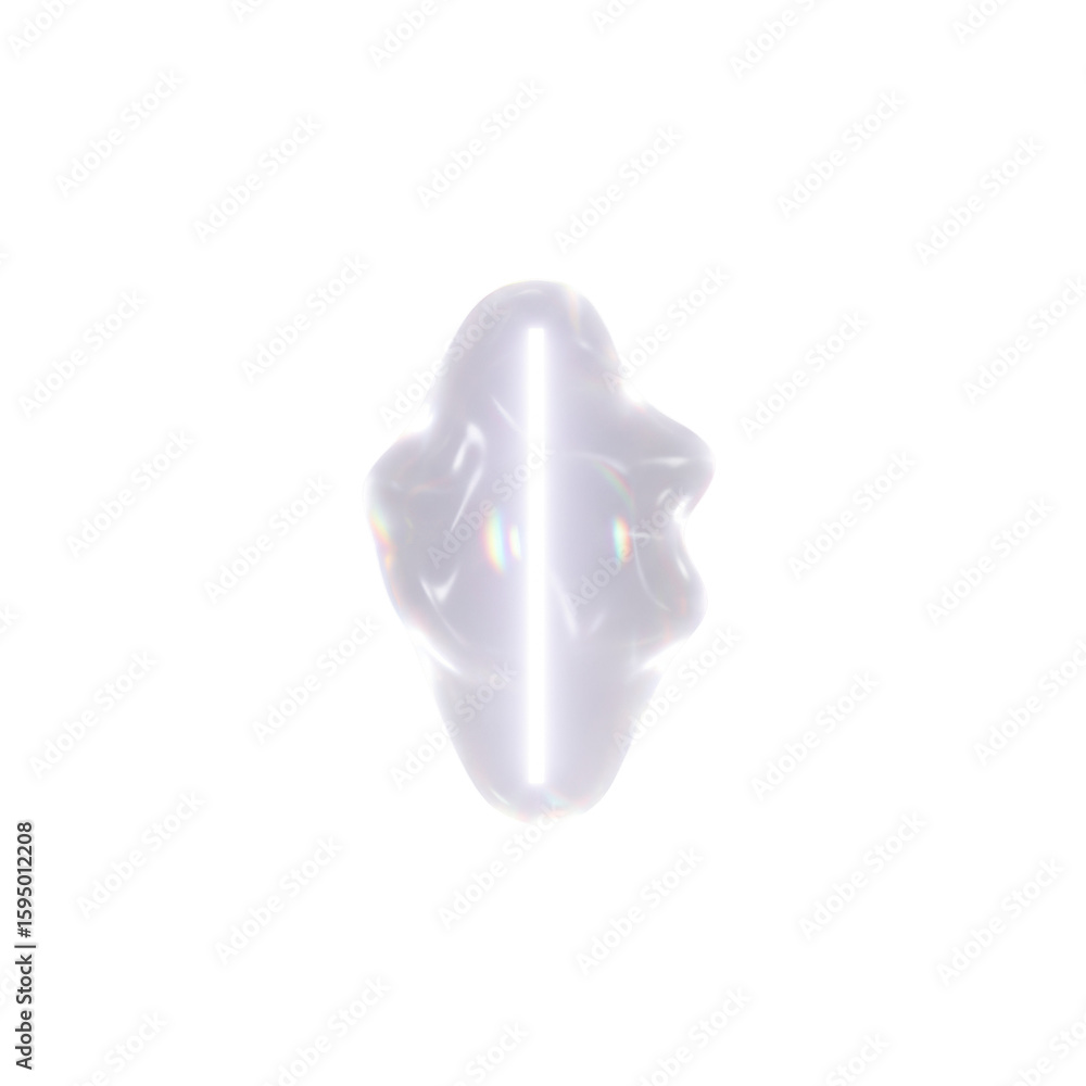 Aufkleber abstract bright light glow with subtle rainbow lens flare and clear contours, luminous formless enti