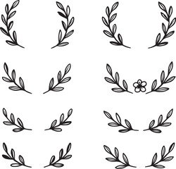 Fototapeta premium flower frame for border design Silhouette Vector for any use worldwide