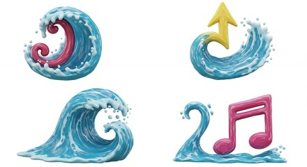 Abstract water wave graphics