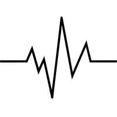 ECG graph line art vector illustration 