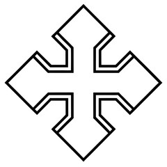 Fototapeta premium Medical cross line art vector illustration 