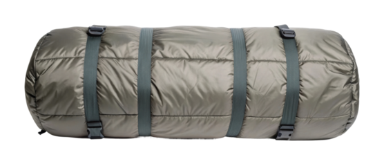 Compact and durable sleeping bag with straps for outdoor adventures