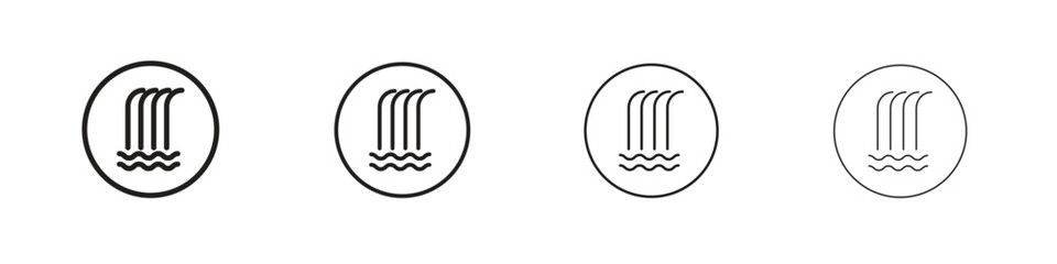 Waterfall icon vector illustration. EPS 10 editable vector. © Bell