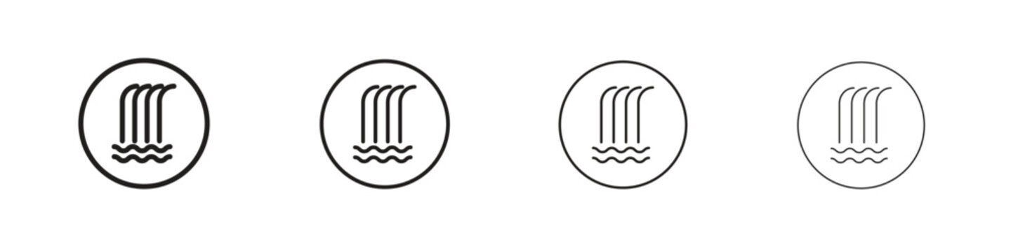Waterfall icon vector illustration. EPS 10 editable vector.