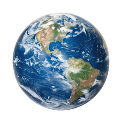 Detailed view of earth from space showcasing continents and oceans