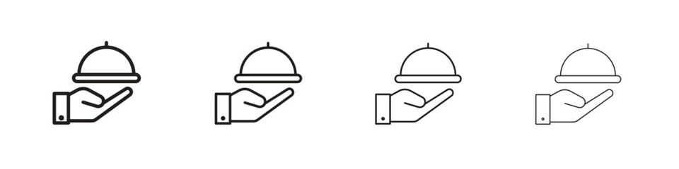 Fototapeta premium Restaurant Tray icon vector illustration. EPS 10 editable vector.