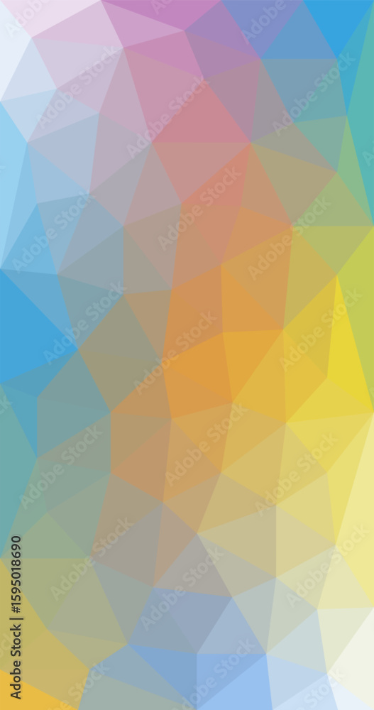 Poster vertical abstract low polygonal triangular modern geometric background colorful mosaic pattern templ