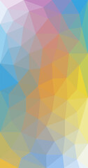 Fototapeta premium Vertical Abstract Low Polygonal Triangular Modern Geometric Background Colorful Mosaic Pattern Template Repeating Routine With Gradient Design Backdrop