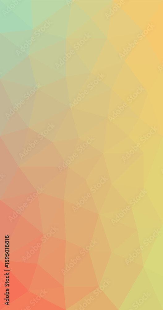 Aufkleber abstract low polygon triangular geometric background orange mosaic pattern template repeating style 
