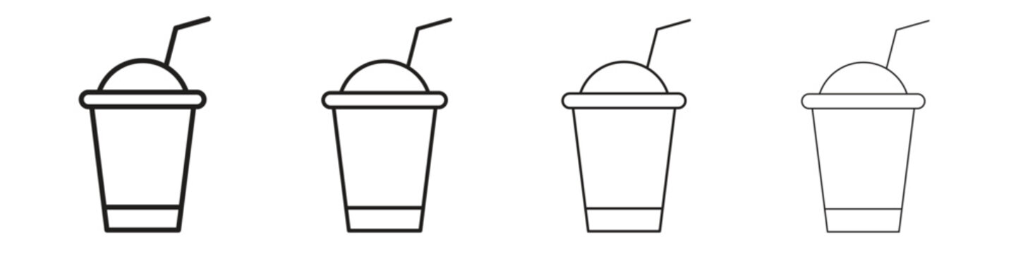 Milkshake icon vector illustration. EPS 10 editable vector.