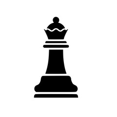 Simple black silhouette of a chess pawn piece.