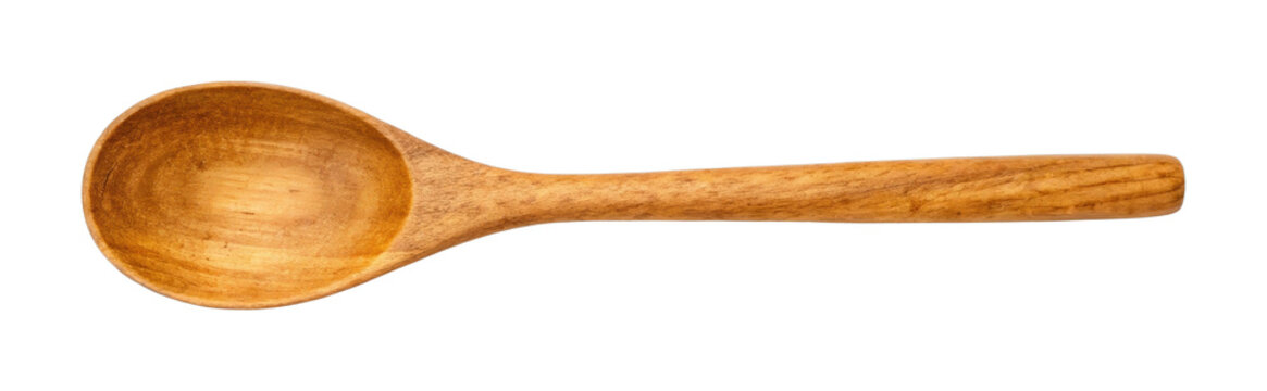 Wooden soup ladle with smooth texture and natural grain design