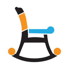 Chair, rocking, rocking chair icon