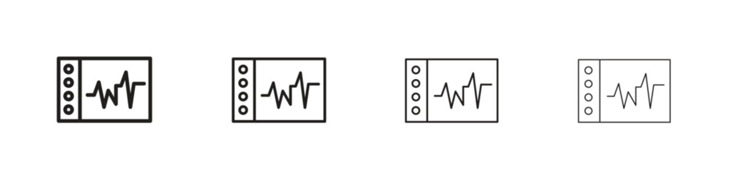 EKG monitor icon vector illustration. EPS 10 editable vector.