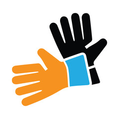 Hand gloves, gloves, rubber hand gloves icon