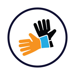 Hand gloves, gloves, rubber hand gloves icon