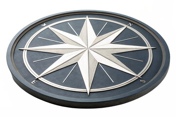 Vintage bicycle wheel compass rose vector icon illustration for travel and direction