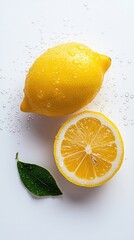 Bright Fresh Lemon Still Life for Refreshing Projects and Culinary Designs