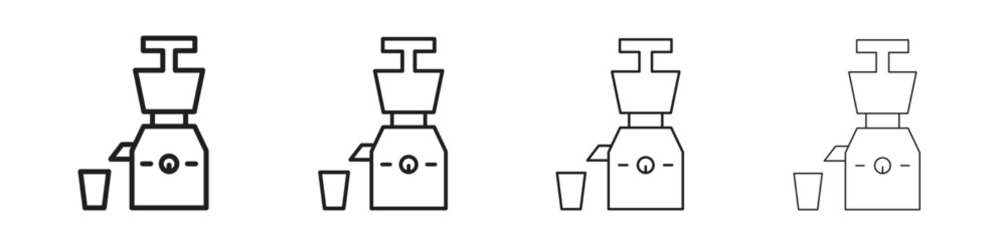Cold pressed juicer icon vector illustration. EPS 10 editable vector.