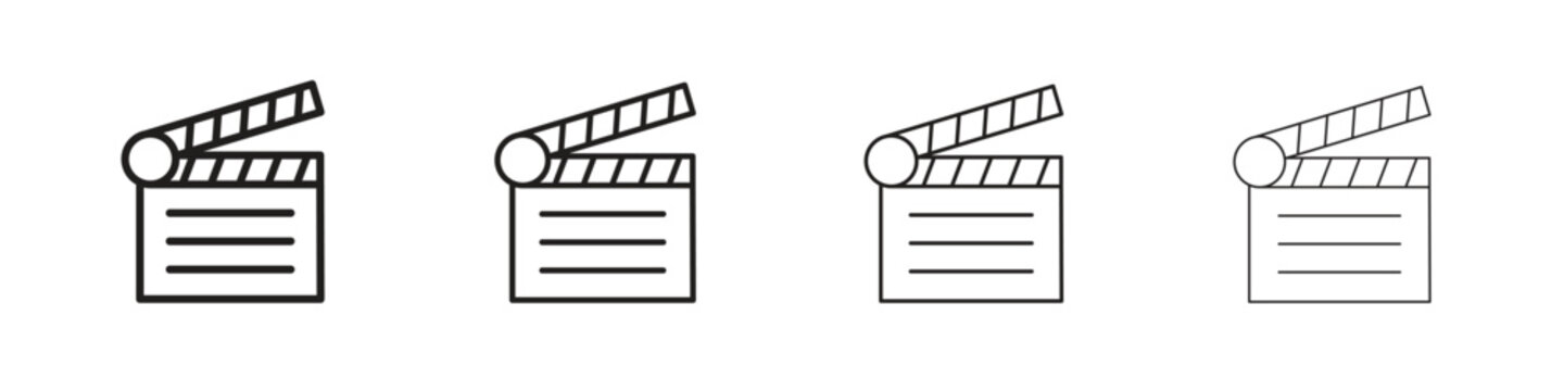 Cinema flapper icon vector illustration. EPS 10 editable vector.