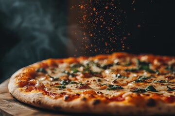 Delicious and Appetizing Pizza Perfect for Restaurant Menus and