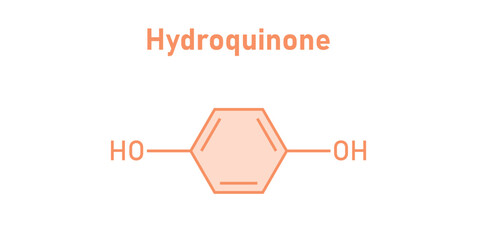Chemical Structure of Hydroquinone or Quinol