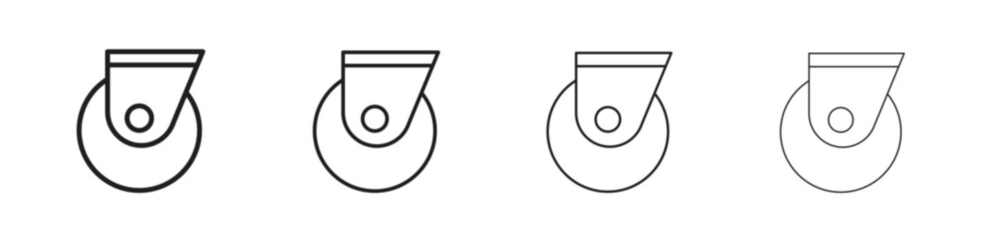 Cart trolley wheel icon vector illustration. EPS 10 editable vector.