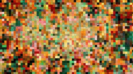 Fototapeta premium Abstract mosaic of colorful squares
