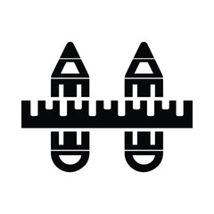 Ruler, pencil, pen, ruler and pencil icon
