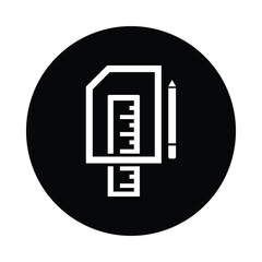 Ruler, pencil, pen, ruler and pencil icon