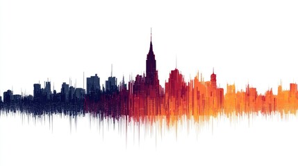 Obraz premium Abstract cityscape graphic design.