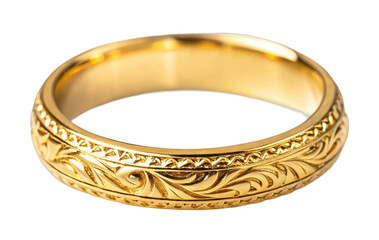 Ornate gold ring with intricate carvings