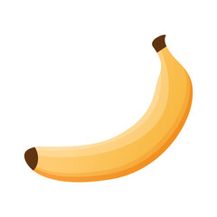 Banana flat vector illustration on white background