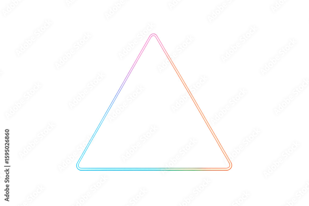 Poster vibrant neon triangle illuminating transparent surface, creating dynamic geometric pattern with bold