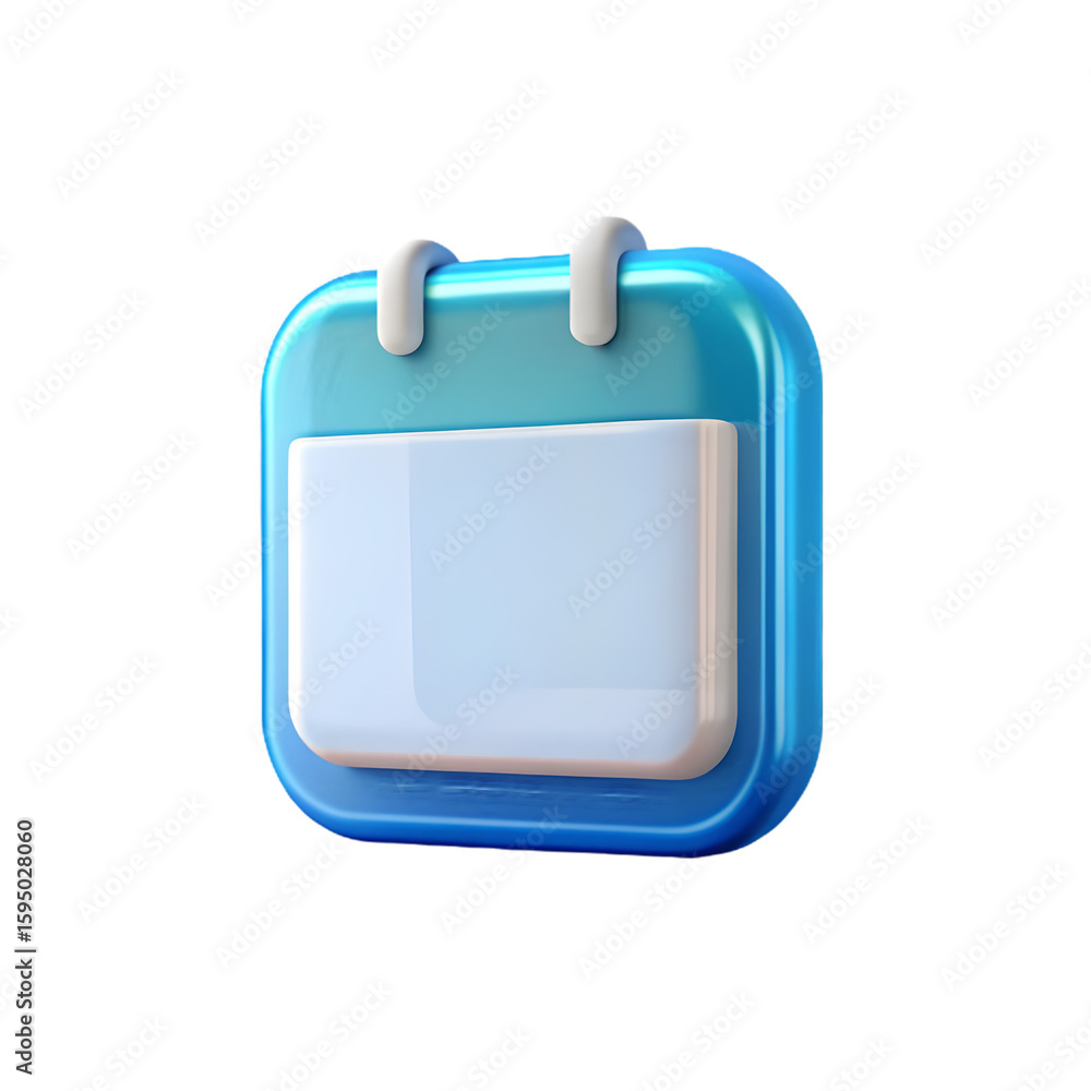 Poster side view 3d rendering icon illustration on transparent background for general visual applications