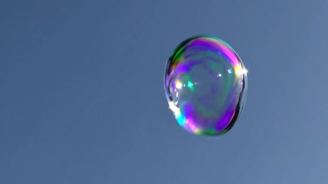 Atmospheric Phenomena: Bubble Against Clear Blue Sky