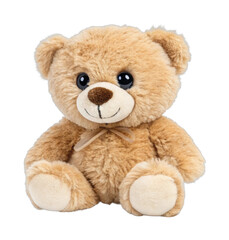 Cute brown stuffed teddy bear with bowtie