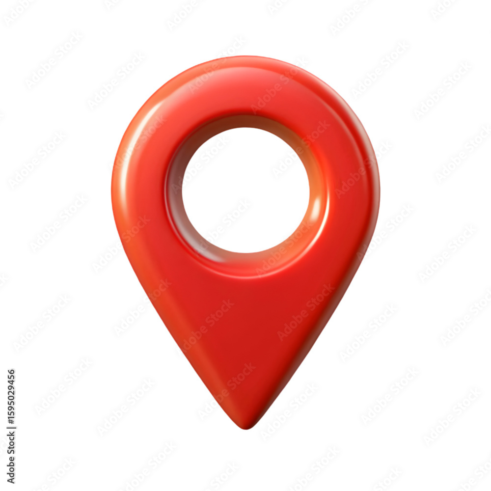 Poster maps location way front view 3d rendering illustration icon on transparent background for gps design