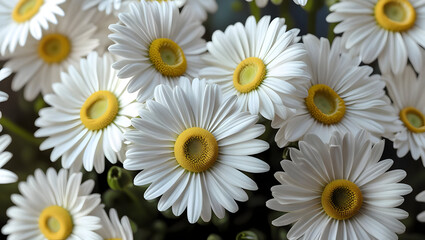 Flower and leaf background with green bokeh blur in soft natural and fresh style
