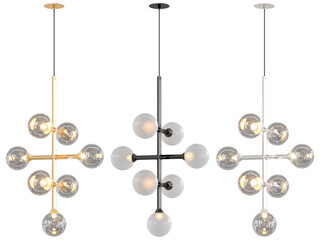 JUNIP 07-002 , Brass -Black-Silver / Clear crystal , Elegant Lighting Fixture Against black bachground	