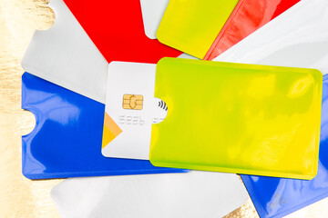 colored protective case for a bank card